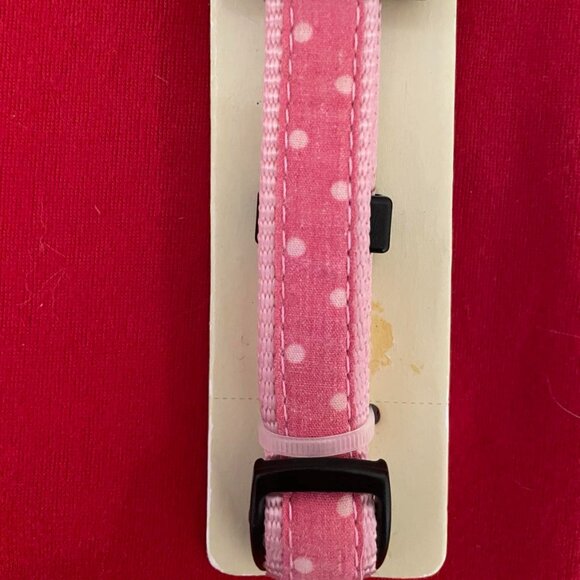 Dog Collar: NWT Medium-size Polka Dot Pink Snap Buckle - Picture 2 of 2